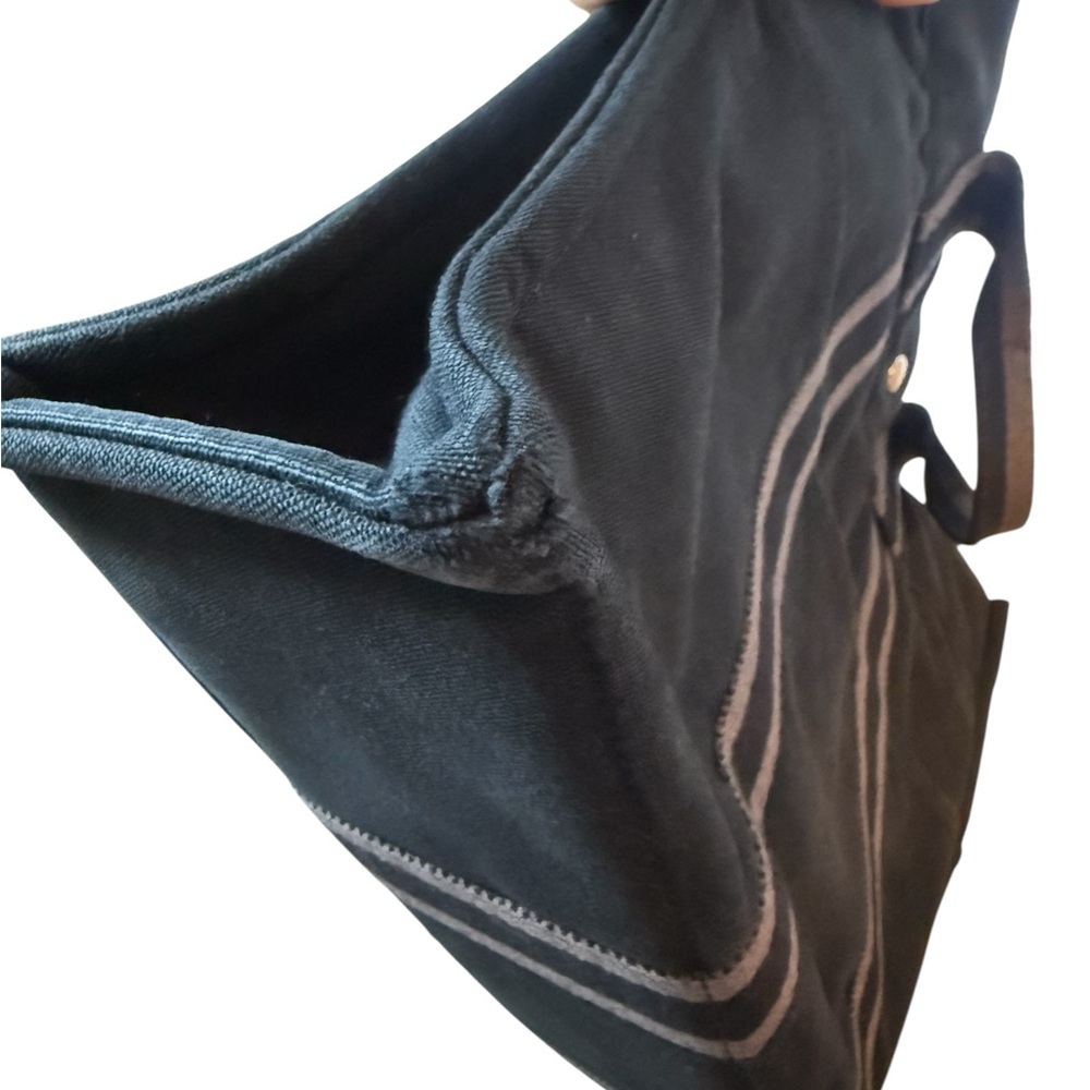 LOW START Hermes Black and Gray Canvas Tote Bag - Picture 7 of 8